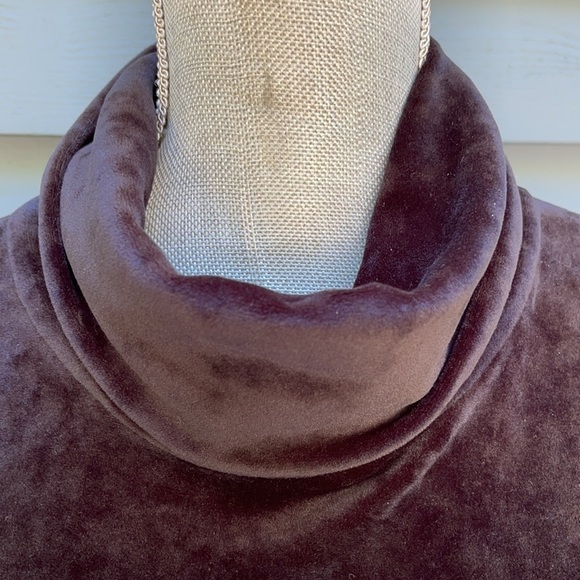 KEDEM Sasson Black Label Black Velour with Charcoal / Grey Knit Sleeves Top OS - Picture 5 of 10